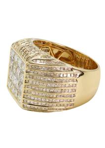 Anillo de hombre moda Hip Hop Iced Out VVS Lab Grown 10K 14K 18K oro diamante completo anillo redondeado joyería personalizada de lujo - Product Image 2