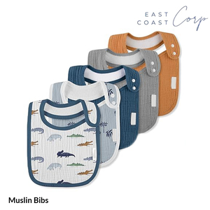 Bavoirs bio en coton doux pour bébé fille et garçon, extra absorbants, faciles à nettoyer et à mettre pour les tout-petits, les nouveau-nés - Product Image 3