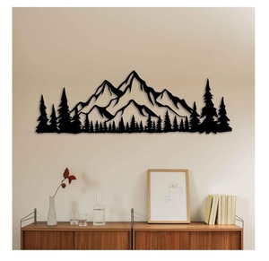 Art mural botanique élégant en métal avec des feuilles et des branches pour la décoration moderne de la maison ou du bureau du fournisseur indien - Product Image 4