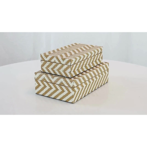 Boîte à incrustations d'os en résine et en bois pour la décoration de la maison et l'organisation des bijoux, rangement de bijoux, boîtes à incrustations d'os 2025 - Product Image 1