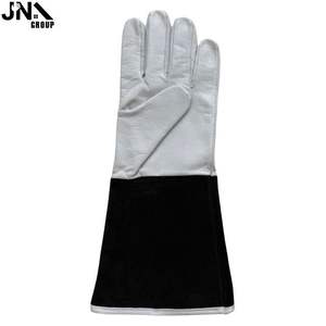 Gants de soudage Tig à manches longues personnalisés Gants de sécurité en cuir de chèvre pour le travail Soudeur en gros - Product Image 4