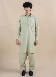 Precio al por mayor más vendidos hombres Shalwar Kameez nuevo diseño de alta calidad de moda hombres Shalwar Kameez personalizado OEM - Product Image 5