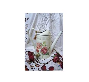 Vibrant 1.5L Fer Floral Motif Eau Peut Émail Enduit pour Affichage Artistique et Utilisation de Jardinage - Product Image 4