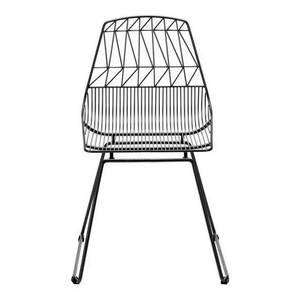 Chaise en fil métallique à usage multiple enduit bleu royal Chaise en métal robuste construite pour les espaces de vie intérieurs décoratifs - Product Image 6