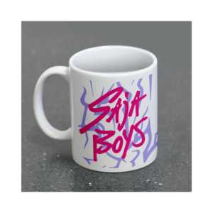 Tasse K-Pop Demon Hunters Saja Boys Logo Rose – Design Original pour Présentations - Product Image 1