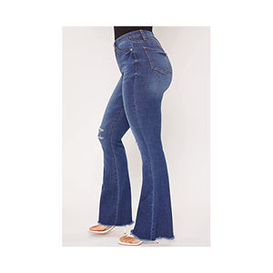 Pantalons en jean pour femmes de style évasé tendance Nouveauté Vêtements décontractés Jeans Pantalons en jean évasés amples pour femmes - Product Image 5