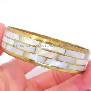 Handcrafted Mother of Pearl Inlay Bangles for Women Eco-Friendly Fashion From Indian Manufacturer FWE - Product Image 5