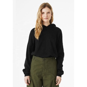 Bella Canvas 7506 MUJER CINCHED BOTTOM HOODIE Longitud media Boxy estampado de letras de gran tamaño, dobladillo suelto Sudadera con capucha de estilo de moda - Product Image 2