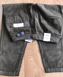 2022 New Arrival Men's Corduroy Straight Mid Waist Full-Length <b>Trouser</b> with <b>Drawstring</b> Closure Casual 100% Cotton - Product Image 4