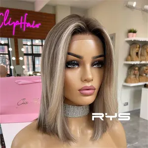 hot selling shot lace frontal wig bob hd swiss lace european hairs luxury customized colors full lace wig