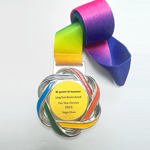 Medalla de Premio de Metal Plateado con Impresión UV para Regalos de Ferias Comerciales y Regalos de Bienvenida - Product Image 2