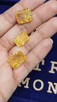 Diamante creado en laboratorio elegante al por mayor, amarillo vivo elegante, 4ct VS1, corte radiante, certificado IGI, Diamante CVD HPHT cultivado en laboratorio