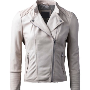 Chaqueta de Motocicleta de Cuero Genuino Transpirable para Mujer, Invierno/Primavera, con Logotipo, Cremallera, Relleno de Algodón Tejido, Forro de Seda, Estilo 2025 - Product Image 1