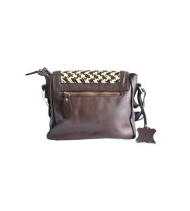 Bawi Original Kulit Slingbag Mix Rotan Bolso Estilo étnico etéreo con cierre de cremallera Hecho a mano en Indonesia - Product Image 5