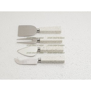 Juego de Cuchillos para Queso de Acero Inoxidable de Buena Calidad, Cuatro Piezas, Cubertería Ecológica, Decoración de Mesa para Fiestas, Lujo - Product Image 5