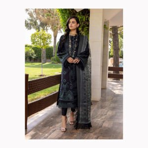 ชุดคอตตอนปักลายสไตล์อินเดียชุดคอตตอนสวมใส่สำหรับปาร์ตี้ชั้นสูง - Product Image 3