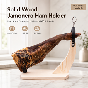 Soporte para Jamón de Madera Maciza, Soporte para Prosciutto, para Pedidos al por Mayor B2B, Paquete Personalizado, MOQ100, Suministro para 7 Días - Product Image 1