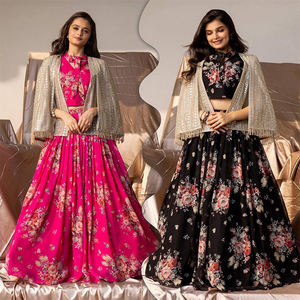 Vente dans le monde entier Qualité assurée Robes de mariée légères pour enfants Lehenga Choli avec Georgette Travail à vendre - Product Image 1