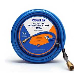 ชุดสายยางเกลียว RIEGLER อุปกรณ์เสริมเครื่องมือลม DN 7.2 ข้อต่อ ความยาว 10 ม. พร้อมแกนในขนาด 8 มม. แกนนอกขนาดเส้นผ่านศูนย์กลาง 12 มม. พร้อมรอกเก็บสาย - Product Image 3