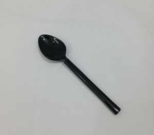 Cuchara de cuerno de búfalo natural hecha a mano con pulido de espejo de mango corto para obsequios - Product Image 1