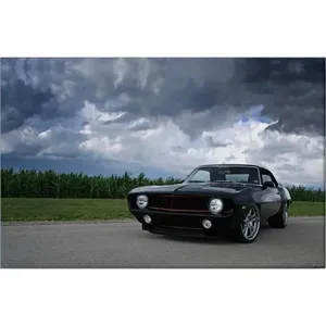 Impression sur toile Fida Black Camaro Under Stormy Sky - Product Image 6