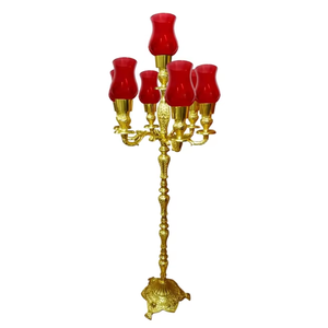 เชิงเทียนลายนูนรูปพายุเฮอริเคน7แขนสำหรับตกแต่งบ้านงานแต่งงานวันเกิดวันวาเลนไทน์ & วันคริสต์มาส - Product Image 2