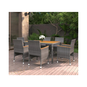 Premium Quality Rattan Dining <b>Table</b> Set With Seat Cushion <b>Garden</b> Sets Custom Color Dining Set 6 <b>Seaters</b> Phu Linh Factory - Product Image 1