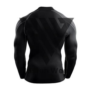 Camiseta de Compresión Rash Guard de Manga Larga para Hombre, de la Mejor Calidad, con Logotipo Personalizable, para MMA - Product Image 4