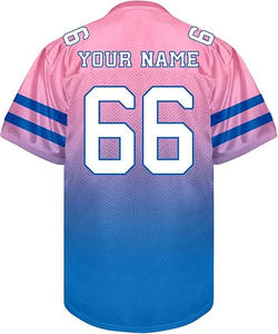 Maillots de football américain Maillot de sport dégradé rose et bleu personnalisé Nom et numéro de l'équipe - Product Image 3