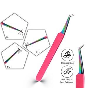 Premium Quality Lash Straight Tweezers Stainless Steel Eyelash Extension <b>Tool</b> for Volume Lashes Salon And Home Use - Product Image 4