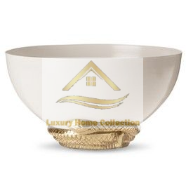 ถั่วเสิร์ฟแก้วสีน้ําตาลชามสาขาต้นไม้รูปร่างขาตั้งอลูมิเนียมสีทองหล่ออาหารเย็นเครื่องครัวชามขนม - Product Image 5