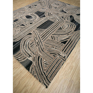 พรมจาไพร์ FR Tahn-11 สีเบจและสีน้ำตาล ทอมือจากขนสัตว์ ลายแบบโบโฮ สำหรับห้องนั่งเล่นหรือทางเดิน - Product Image 2