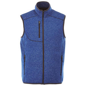 Gilet d'automne respirant pour homme, solide, col tournant avec toile, polyester, polaire, chaud, sans manches, collection hiver - Product Image 1