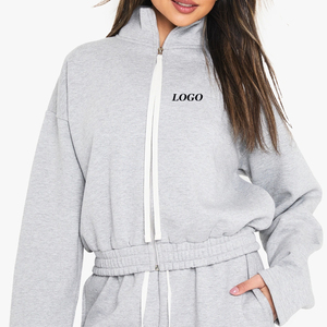 Sweat-shirt pour femme à col montant et manches longues, prix de gros pour les acheteurs en gros, prix bas, haute qualité, service OEM 2026 - Product Image 1