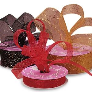 Sheer <b>Ribbon</b> with Gemstone Dust Spool of Decorative <b>Ribbon</b> - Product Image 3