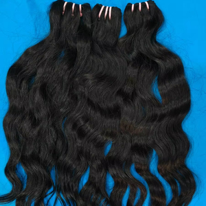 100% cuticule alignée brut pas cher vierge pure couleur naturelle droite indienne Extensions de cheveux humains vague Curl lâche styles ondulés profonds - Product Image 1