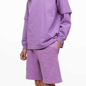 Venta caliente personalizado algodón polar francés Terry cordón hombres gimnasio pantalones cortos al por mayor color sólido pantalones cortos casuales para hombres 2025 - Product Image 2