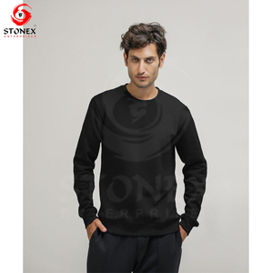 Sudadera de cuello redondo para hombre con logotipo personalizado Sudadera de invierno más vendida de fábrica hecha de algodón de color sólido - Product Image 6