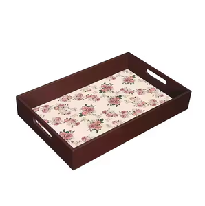 Plateau le plus durable pour le service des aliments Multi Chakra Plateau de service en bois de bambou le plus solide pour exposer les fruits et légumes Plateau fait main - Product Image 2