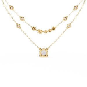 Hermoso Collar de Diamantes de Oro de 18K para Mujer, Hecho a Mano con Diamantes Cultivados en Laboratorio - Product Image 4