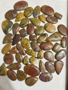 AAA + คุณภาพหินแจสเพอร์ Cabochon ทะเลธรรมชาติอัญมณีหลวมหลากสีสำหรับทำเครื่องประดับรูปทรงผสมและขนาดหินแจสเปอร์ทะเล - Product Image 4