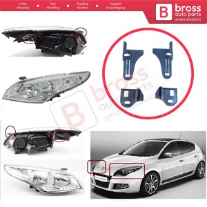 Support de fixation de phare BHL510+BHL511, kit de réparation avec languettes gauche et droite pour Megane MK3 2008-2016 260607305R 260100017R - Product Image 6