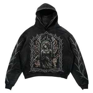 Sweat à capuche streetwear personnalisé pour hommes Sweat-shirt à capuche surdimensionné avec poche avant et polaire douce - Product Image 6