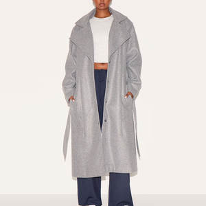 Abrigo Largo Cruzado Personalizado, Abrigo Largo Clásico, Abrigo Largo de Alta Calidad para Mujer, Gabardina - Product Image 1