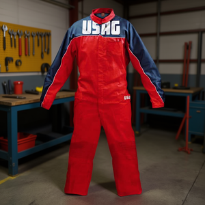 Overol de Trabajo Rojo/Azul con Zapatos de Seguridad Usag, Categoría de Producto - Product Image 3