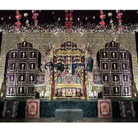 Décoration de fond de scène de mariage moderne, Magnifique décoration de cadre de scène, Cadre de scène élégant pour mariage au Danemark et au Royaume-Uni