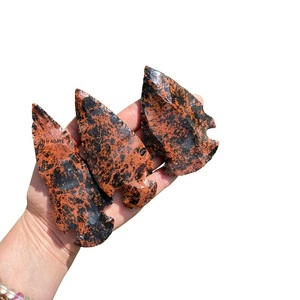 Venta al por mayor caoba obsidiana punta de flecha tamaño 1 pulgada punta de flecha de piedras preciosas para la venta - Product Image 3