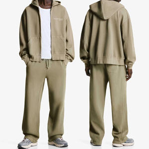 Conjuntos Deportivos de Alta Calidad 100% Algodón, Invierno, Casual, para Hombre, Transpirables, con Cuello Redondo y Cremallera, Diseño Personalizado - Product Image 2