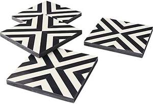 Handmade Bone Inlay Coasters Set Affordable Elegant Drinkware for Home Office <b>Table</b> Decor Low-Cost Gift Idea - Product Image 5