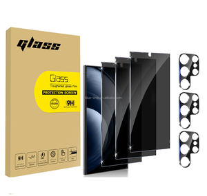 3 gói nhạy cảm cảm ứng vân tay mở khóa chống gián điệp sự riêng tư kính máy ảnh ống kính bảo vệ màn hình cho Samsung S24 S23 siêu cộng với - Product Image 1